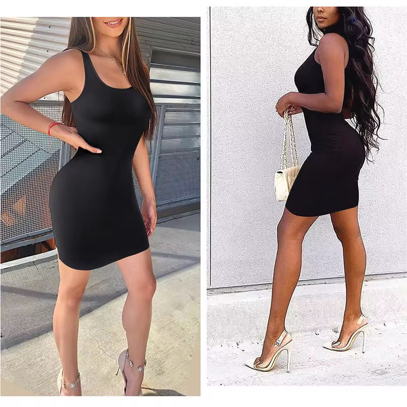 Little Black shaper Slip Dress