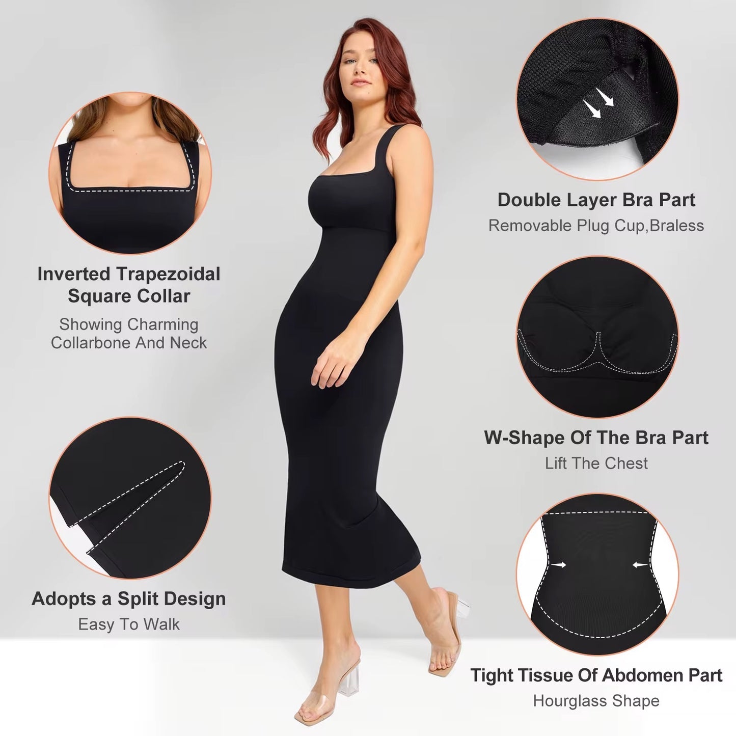 Slimfit Midsection compression dress
